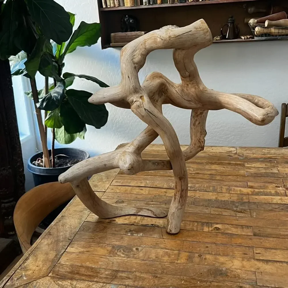 Large Organic Free Form Wood Sculpture Natural 21